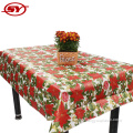 Christmas style plastic tablecloth with flannel